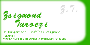 zsigmond turoczi business card